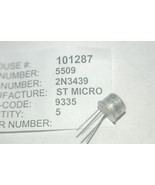 ST MICRO 2N3439 NPN Bipolar Transistor 350V TO-39 New - $107.02 MXN