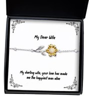 Special Wife Sunflower Bracelet, My Darling Wife, Your Love has Made me The Happ - £39.22 GBP