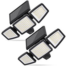 Solar Lights Outdoor, 210 Led 2500Lm Solar Flood Security Lights With 25Ft Motio - £58.18 GBP