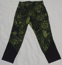 Old Navy Active Go Dry Skinny Stretch Camo Green Floral Pants Leggings Capris S - £3.80 GBP