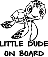 Little Dude on Board (Squirt) Vinyl Decal (6 inch x 4 inch)Many Colors A... - $12.21 CAD