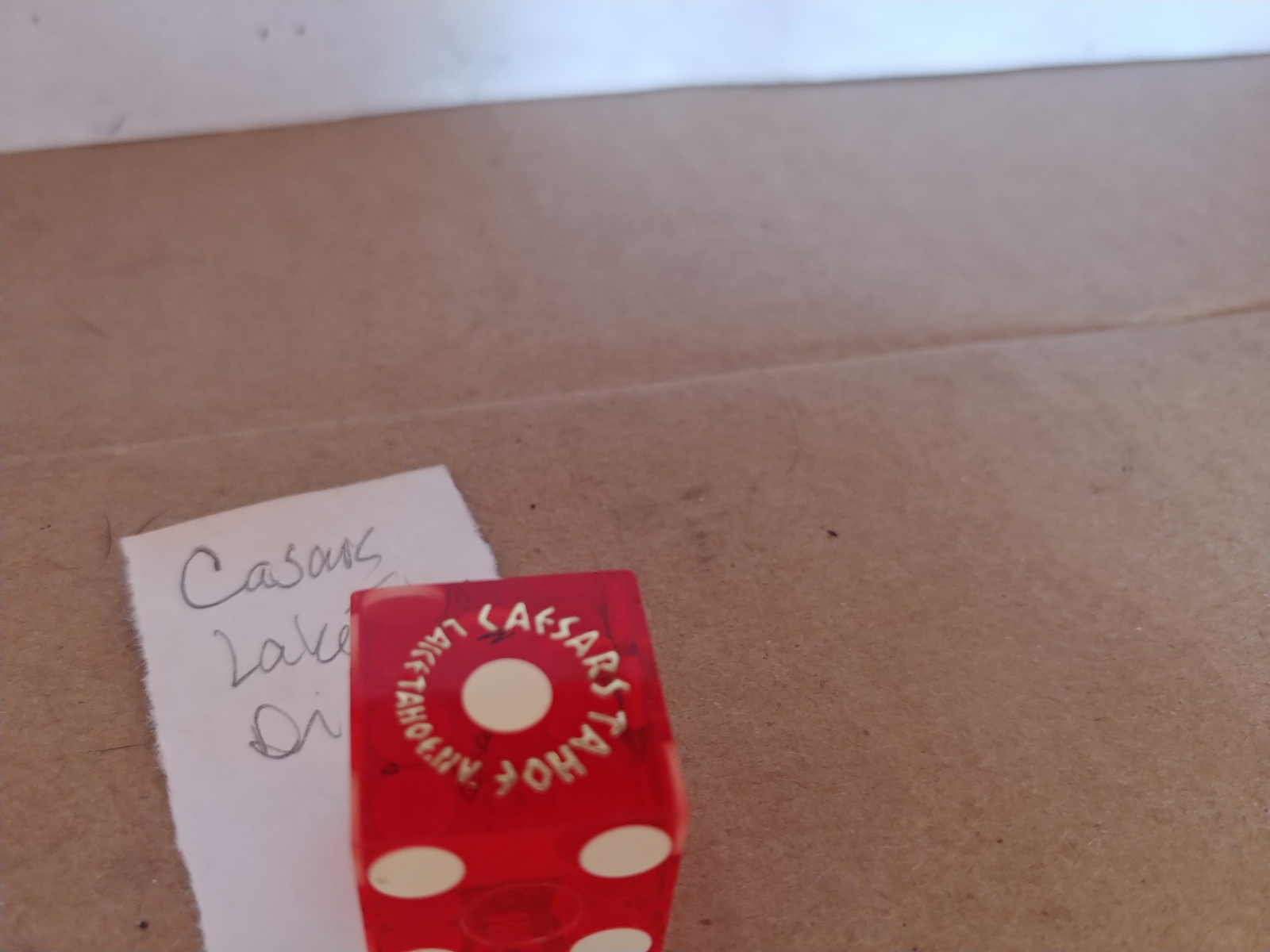 Casino Dice from Caesar&#39;s Lake Tahoe Nevada  - $6.00