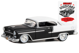 1955 Chevrolet Bel Air Lowrider Matt Black and White "Miracle Used Cars" "Busted - $21.79