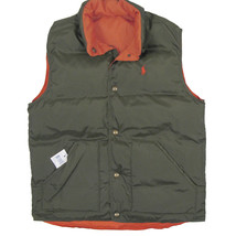 NEW Polo Ralph Lauren Reversible Down Puffer Vest! Sm M Green Reverses t... - £123.77 GBP