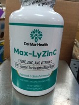 Del Mar Health Max-LyZinC  180ct Exp08/25.     403ae - $15.95