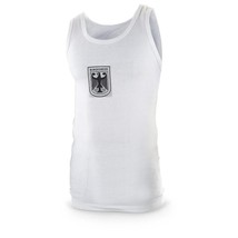 Authentic German Military Bundeswehr Vest Tank Top Jersey White w/ Patch... - $15.83