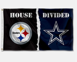 House Divided Flag - Steelers vs Cowboys Flag 3x5ft - $25.00