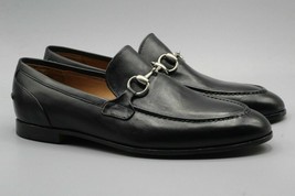 Men&#39;s handmade from genuine black leather moccasin, slip ons shoe - £115.37 GBP