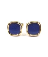 14k Yellow Gold Square Shape Cufflinks With Blue Lapis  - £394.24 GBP