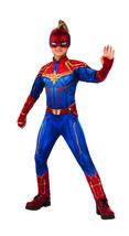 Kids Captain Marvel Deluxe Hero Suit Girls Costume, Large - £70.13 GBP