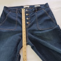Jessica Simpson Wide Leg Utility Crop Women's Blue Denim Jeans Size 16/33 image 10