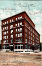 Vtg Postcard Michigan, Dresden Hotel Flint, Postmarked 1907 - £5.16 GBP
