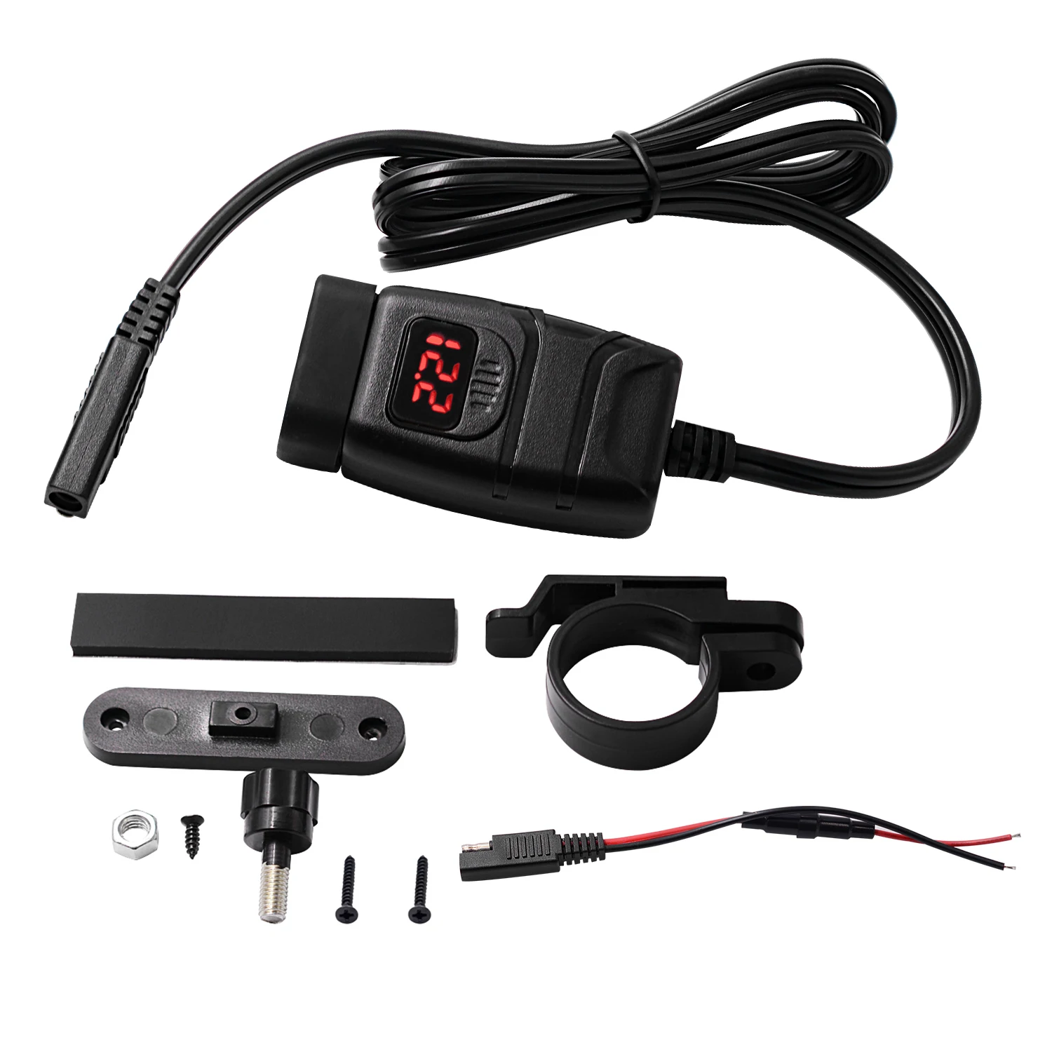 Waterproof Motorcycles Charger Mounted Dual USB Charger Kit with Voltmeter Switc - £361.03 GBP