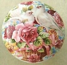 Cabinet Knobs Roses &amp; Doves Pink Rose Dove Flower Bird - £4.30 GBP