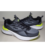 Fila Size 10 M EVERSE Grey / Black Leather Mesh Sneakers New Men&#39;s Shoes - £56.85 GBP