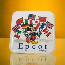 Walt Disney World Epcot Mickey Mouse Flags Pinback Button - £8.98 GBP