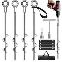 Phopich Ground Anchors 15" Spiral Heavy Duty Earth Anchors with Straps 8... - €26,89 EUR Phopich Ground Anchors 15" Spiral Heavy Duty Earth Anchors with Straps 8... - €26,89 EUR