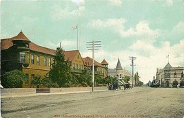 DB Postcard CA H111 1908 Cancel Street Scene Showing Hotel Lyndon Los Gatos - £7.49 GBP