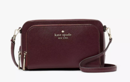 New Kate Spade Staci Dual Zip Around Crossbody Grenache with Dust bag included - £74.99 GBP