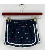 Champion Girls Athletic Shorts Size M (8) Black Colorful Logo Pull On Sport - $206.98 MXN