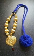 Punjabi Folk Cultural Bhangra Gidha Kaintha Pendant Blue necklace M25 Gift - £26.85 GBP