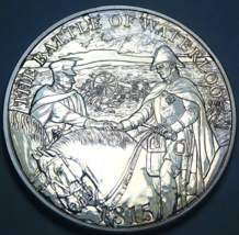 Great Britain 5 Pounds, 2015 Gem Unc~Rare~51,027 Minted~Battle of Waterl... - $36.05