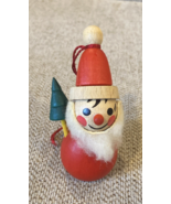 Vintage STEINBACH Scottish Santa Wood Christmas Ornament 3 inches tall - $19.99