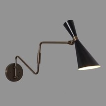 Single Light Articulated Stilnovo Sconce Mid-Century Modern Brass Wall Lamp - £168.22 GBP