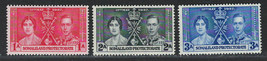 British Somaliland 1937 Very Fine Mh Stamps Scott # 81-83 &quot; Coronation Issue &quot; - £1.25 GBP