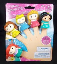 Disney Princess vinyl finger Puppets Ariel Belle Jasmine Cinderella Aurora NEW - $9.95