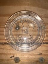 Vintage Jeannette J Mason Clear Glass 2.5" Canning Mason Jar Lid - $4.95