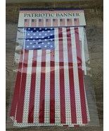 Patriotic 8 Flag Banner ~ Red White Blue Stars Memorial Veterans July 4t... - $14.73