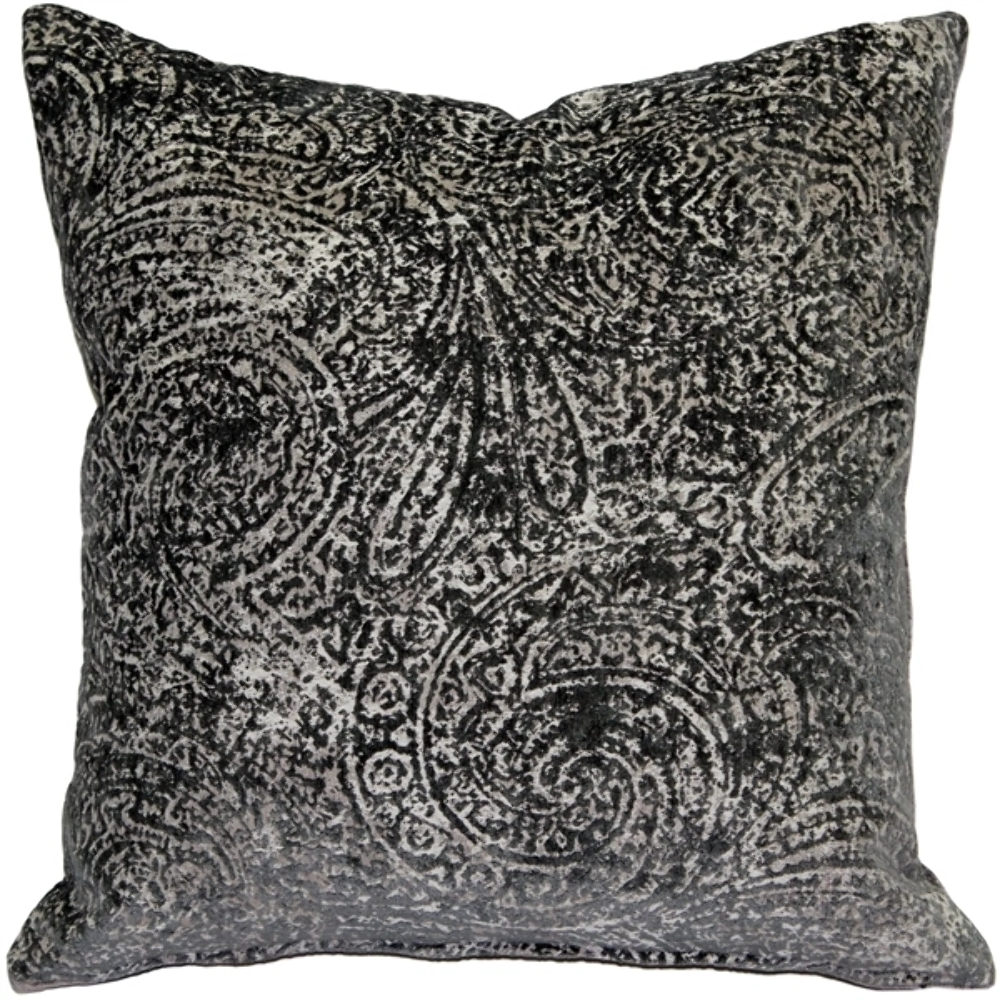 Visconti Gray Chenille Throw Pillow 21x21, Complete with Pillow Insert - $83.95
