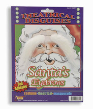 SANTA CLAUS EYEBROWS MOHAIR STYLE SELF ADHESIVE HOLIDAY ACCESSORY - £3.84 GBP