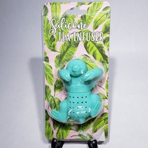 Turquoise Teal Sloth Shaped Silicone Tea Infuser Loose Leaf Strainer Reu... - $7.95