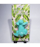 Turquoise Teal Sloth Shaped Silicone Tea Infuser Loose Leaf Strainer Reu... - £6.35 GBP