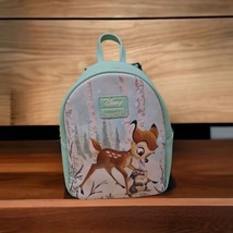 Disney Loungefly Bambi &amp; Thumper Snow Day Light Green Mini Backpack New No Tags - £39.03 GBP