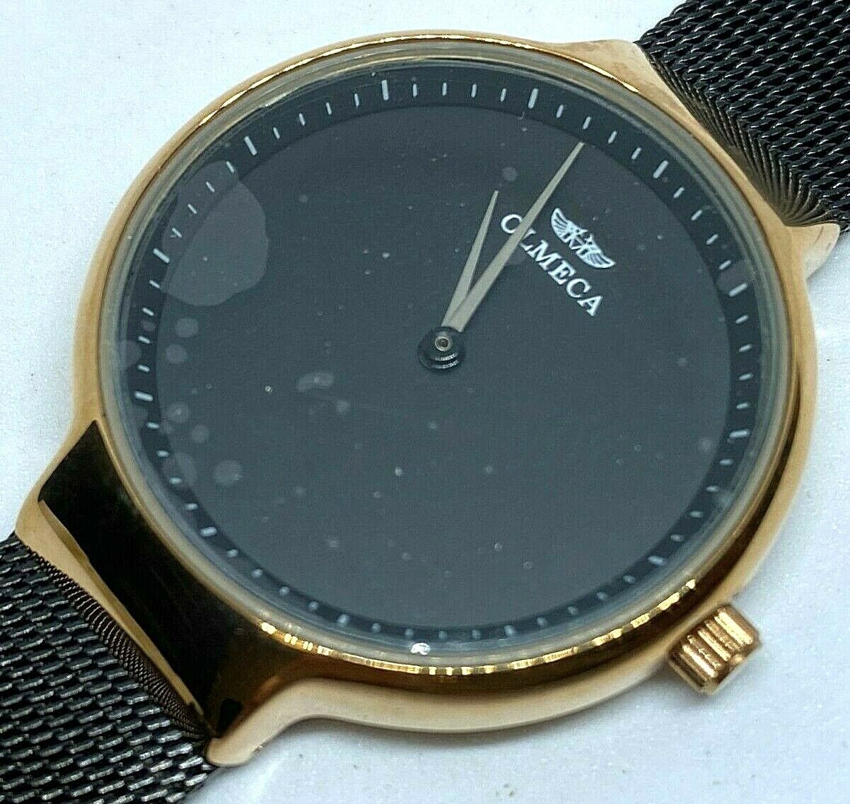 Unused OLMECA Lady Rose Gold Tone Black Mesh Analog Quartz Watch Hour~Ne... - $9.97