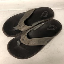Olukai Mens Ohana Brown Flip Flop Thong Sandals Slip On Comfort Sandals Size 8 - £31.13 GBP