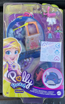 Polly Pocket Micro Freezin' Fun Narwhal Compact, 2 Micro Dolls, Accessories NEW - $29.99
