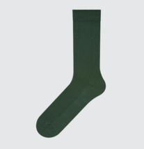 Uniqlo Odor Fighting Ribbed Men Sock Full length 66 Green One Size Fits ... - £7.15 GBP
