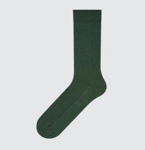Uniqlo Odor Fighting Ribbed Men Sock Full length 66 Green One Size Fits ... - $9.09