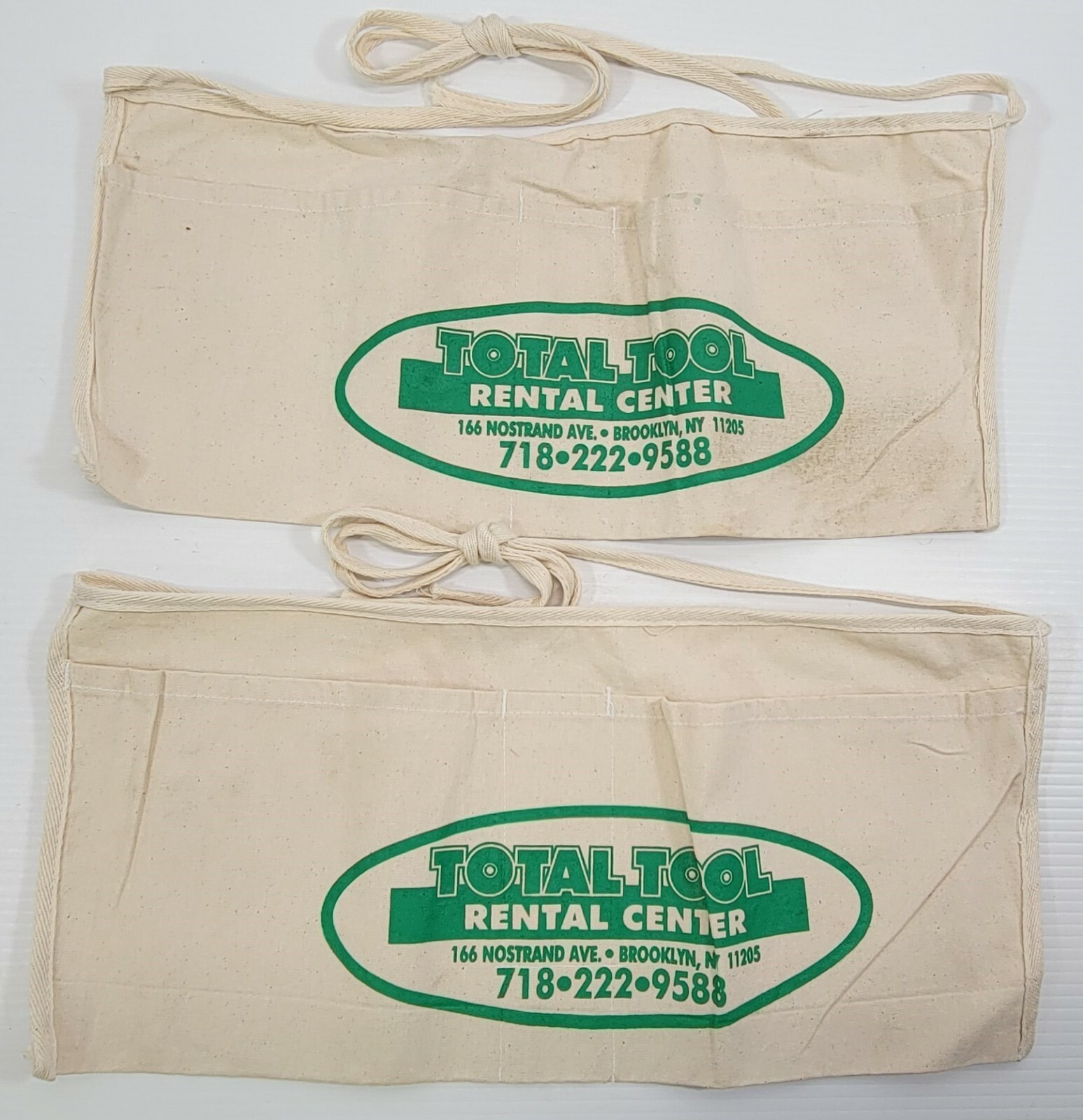 M) Lot of 2 Promotional Advertisement Canvas Tool Nail Construction Pouc... - $9.89
