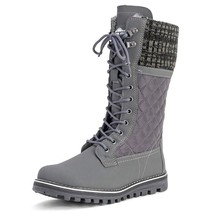 POLAR Womens Faux Fur Warm Thermal Waterproof Snow Winter Calf Boots Size 7 Gray - $39.59