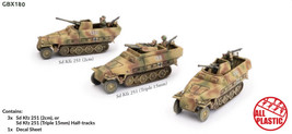 Armoured Flak Platoon Sd Kfz 251 2cm/Triple 15mm German Flames of War Late - £39.22 GBP