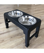 Adjustable Pet Dog Feeder Bowl Elevated Raised Stainless Steel Food Wate... - $42.99