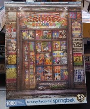 Springbok Groovy Records Jigsaw Puzzle 1000pc Sealed - $23.04