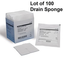 100 Ct, Dermacea I.V Split Sponges Dressing Drain Sponge Sterile 4 x 4 6... - £17.90 GBP