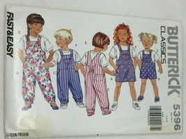 Vintage Butterick Classics Kids 5396 Toddler Pant Shorts Jumper Romper 1 2 3 - $19.99