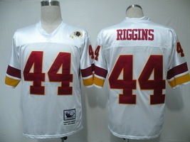 Men's John Riggins #44 Stitched Jersey White Burgundy - $45.00